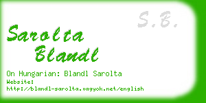 sarolta blandl business card